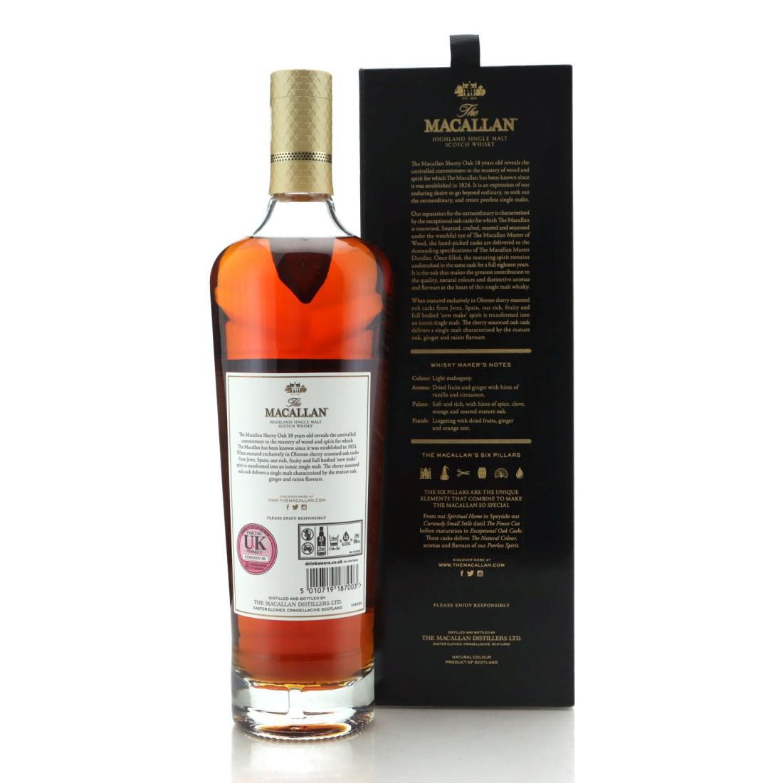 Macallan 18 Year Old Sherry Oak Cask Annual 2018 Release