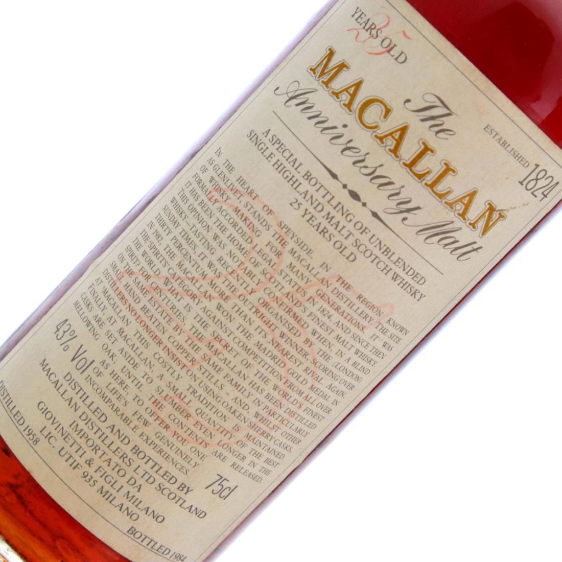Macallan 1958 Anniversary Malt 25 Year Old