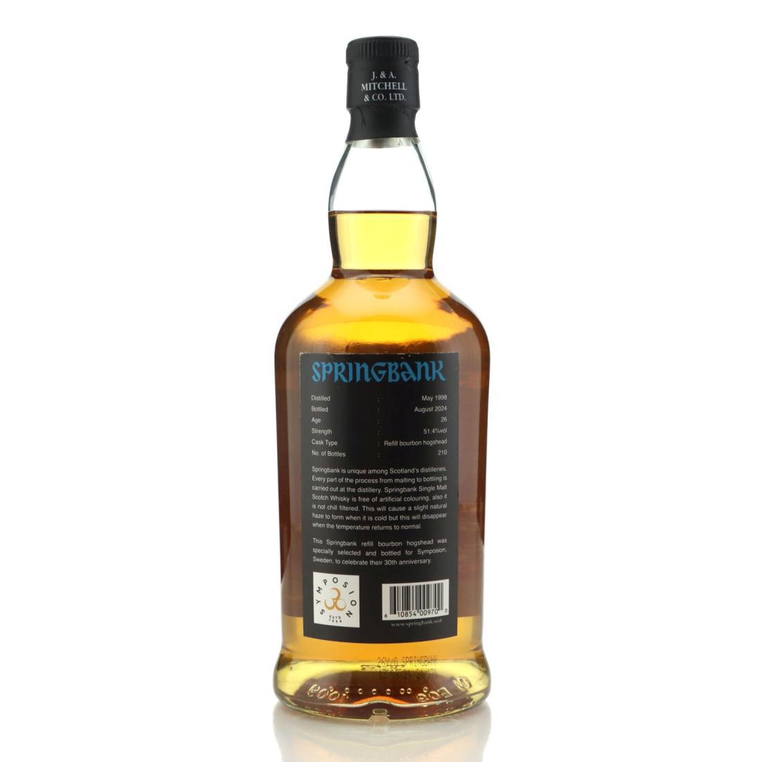 Springbank 1998 Single Cask 26 Year Old