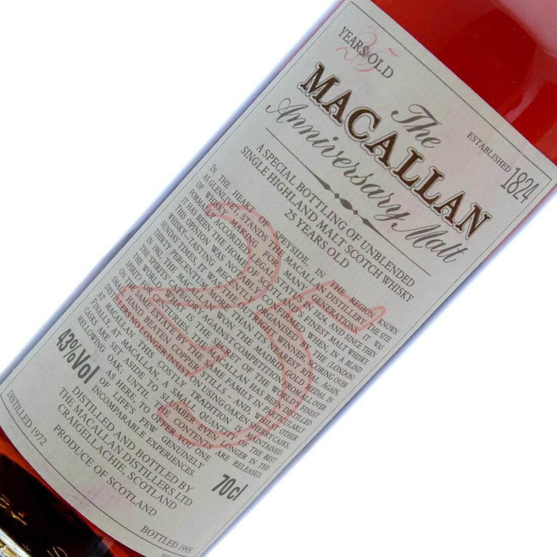 Macallan 1972 Anniversary Malt 25 Year Old