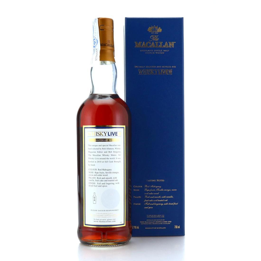 Macallan 10 Year Old Whisky Live 10th Anniversary Bottling