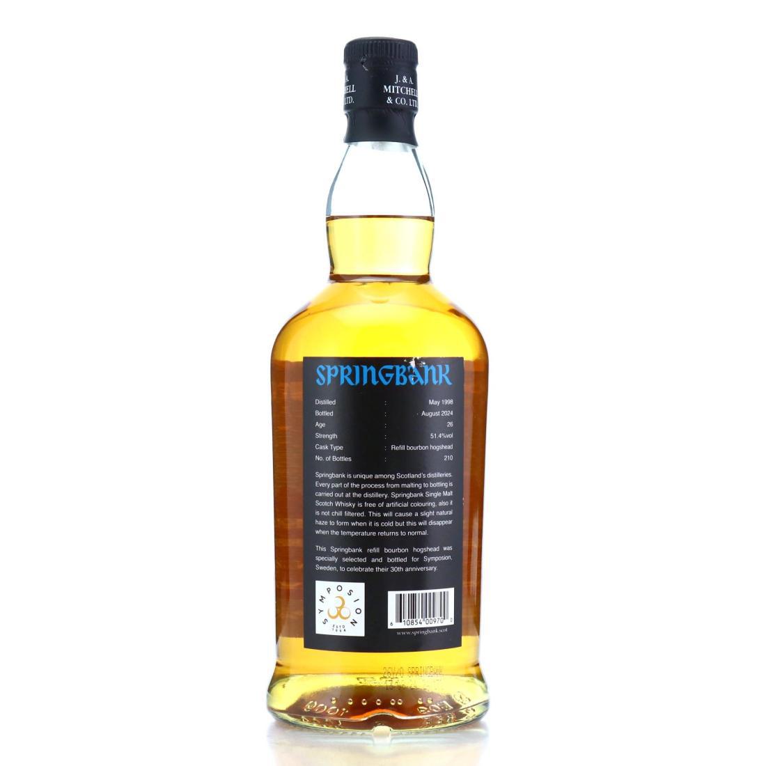 Springbank 1998 Single Cask 26 Year Old