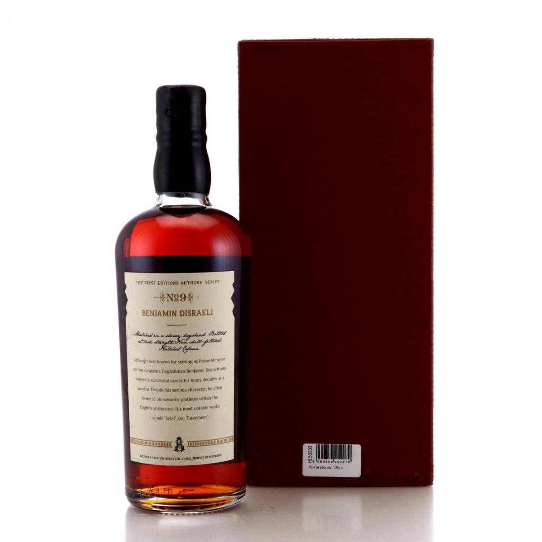 Springbank 1996 The First Editions 20 Year Old Authors' Series No.9 - Benjamin Disraeli