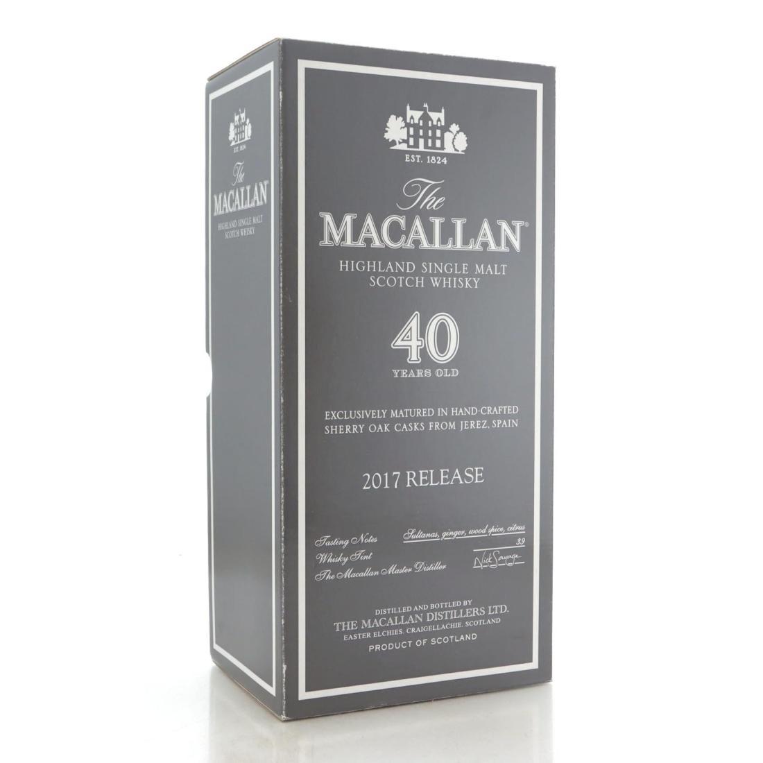 Macallan 40 Year Old 2017 Release