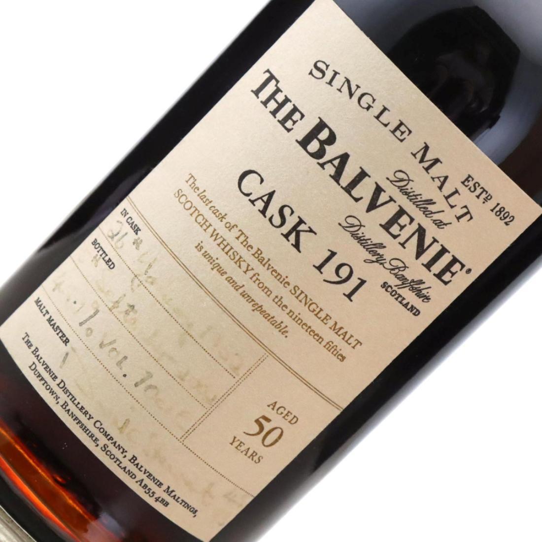 Balvenie 1952 Cask 191 50 Year Old