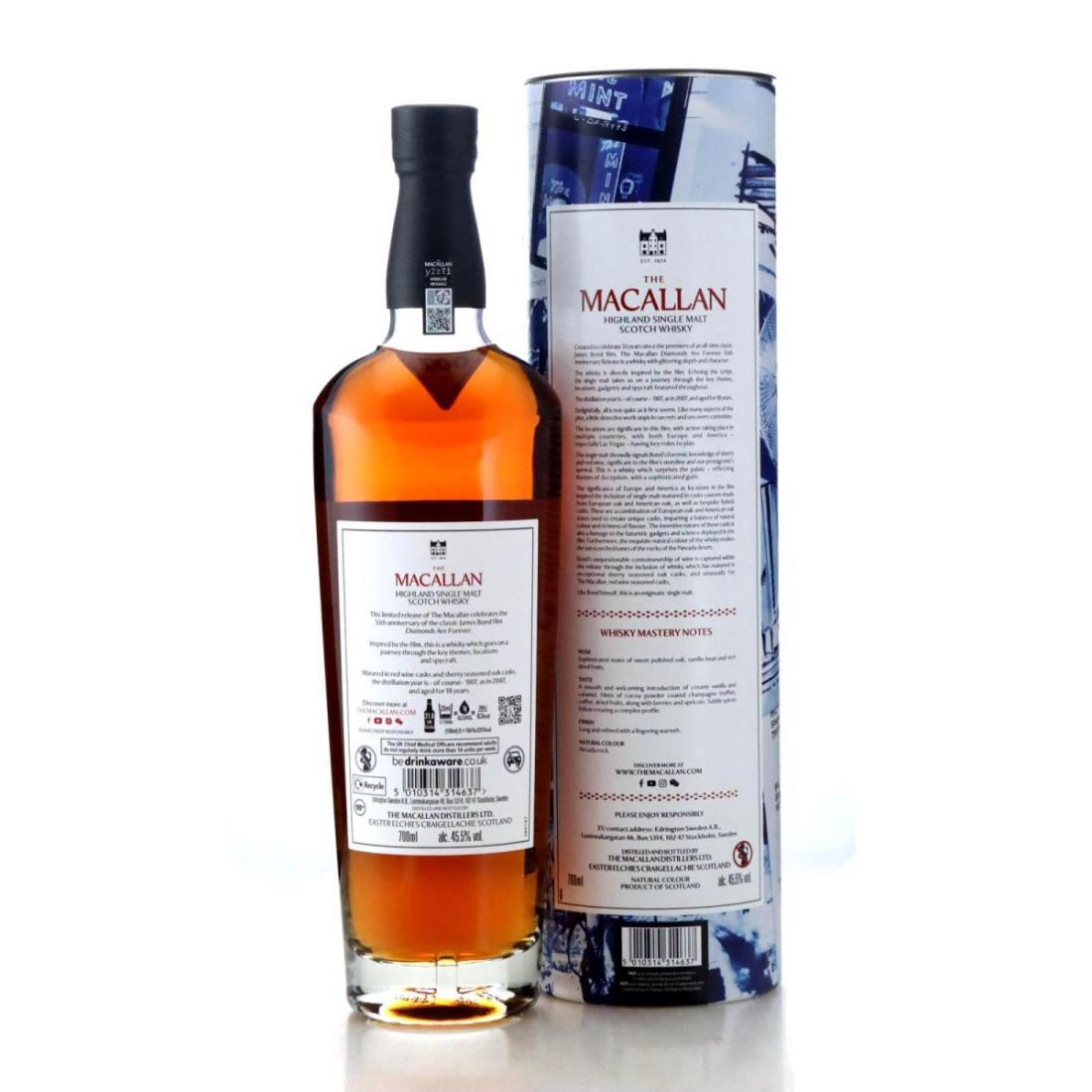 Macallan 2007 Diamonds Are Forever 18 Year Old - 55th Anniversary Release