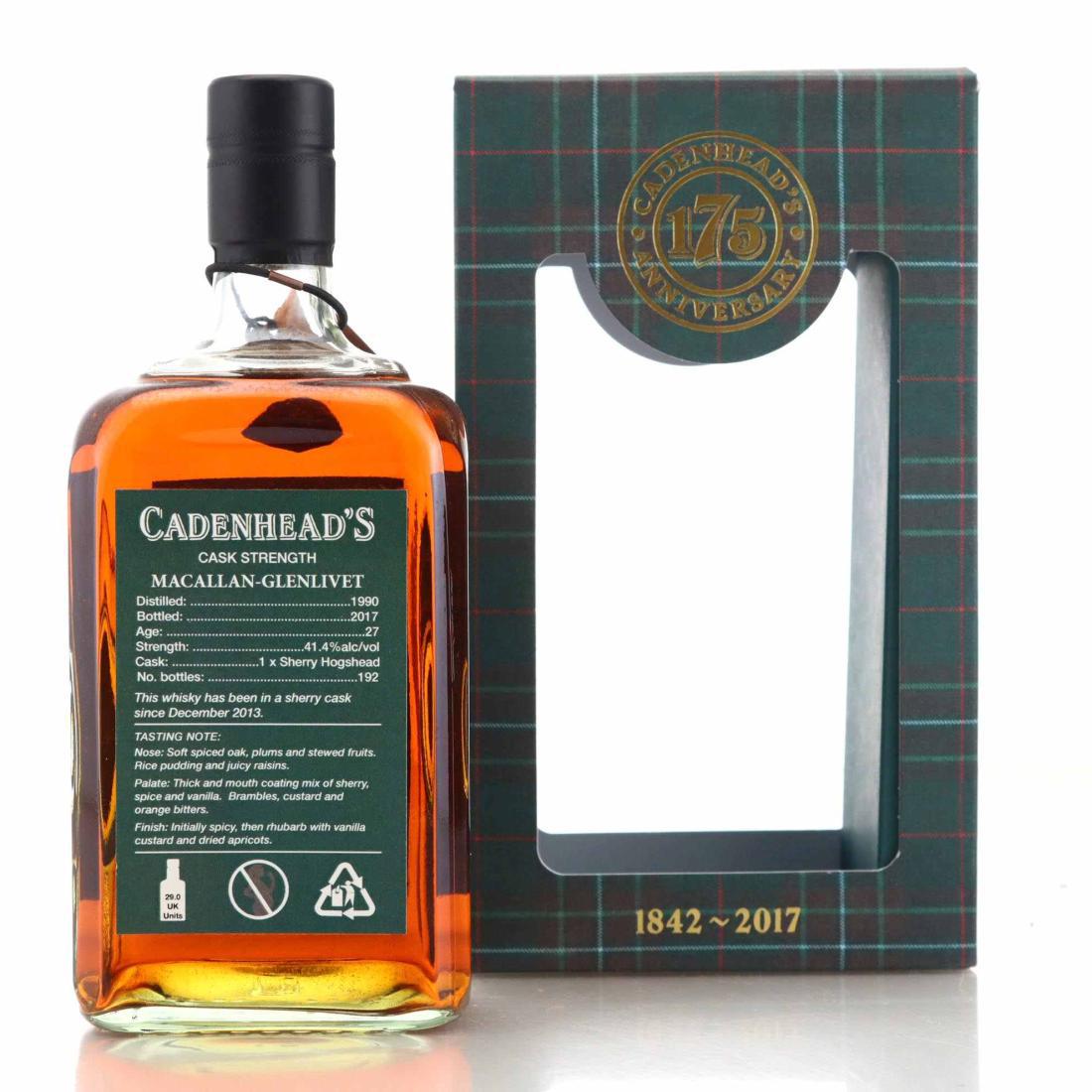 Macallan 1990 Cadenhead's 175th Anniversary 27 Year Old