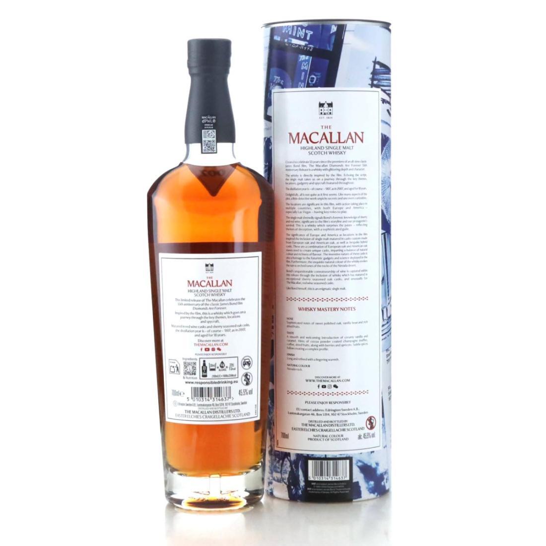 Macallan 2007 Diamonds Are Forever 18 Year Old - 55th Anniversary Release