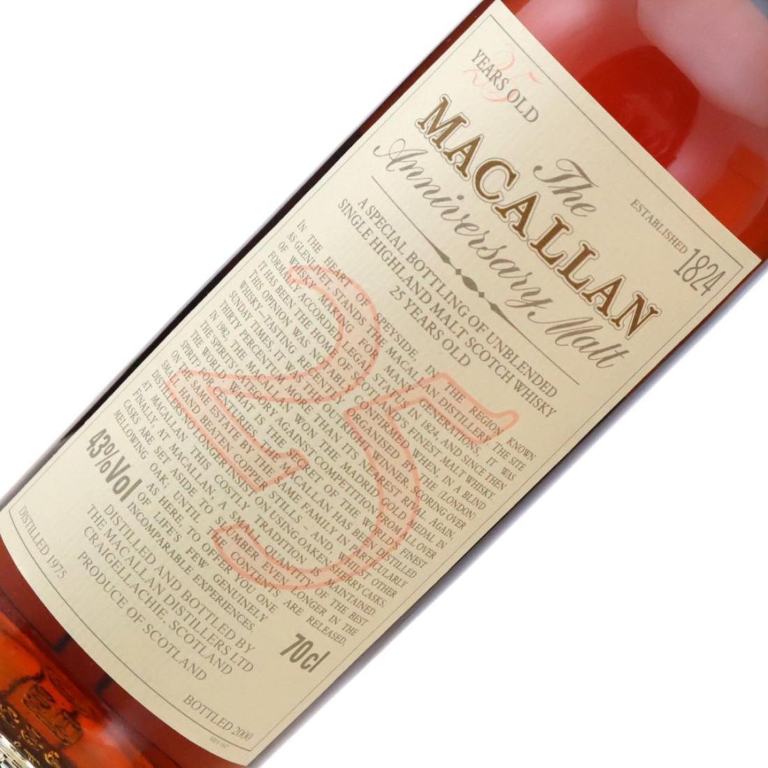 Macallan 1975 Anniversary Malt 25 Year Old