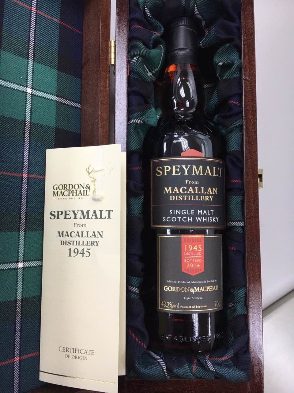 之前1950不够重，这样1945的GM Macallan 70年陈酿的，不知道算不算【好货】😄
