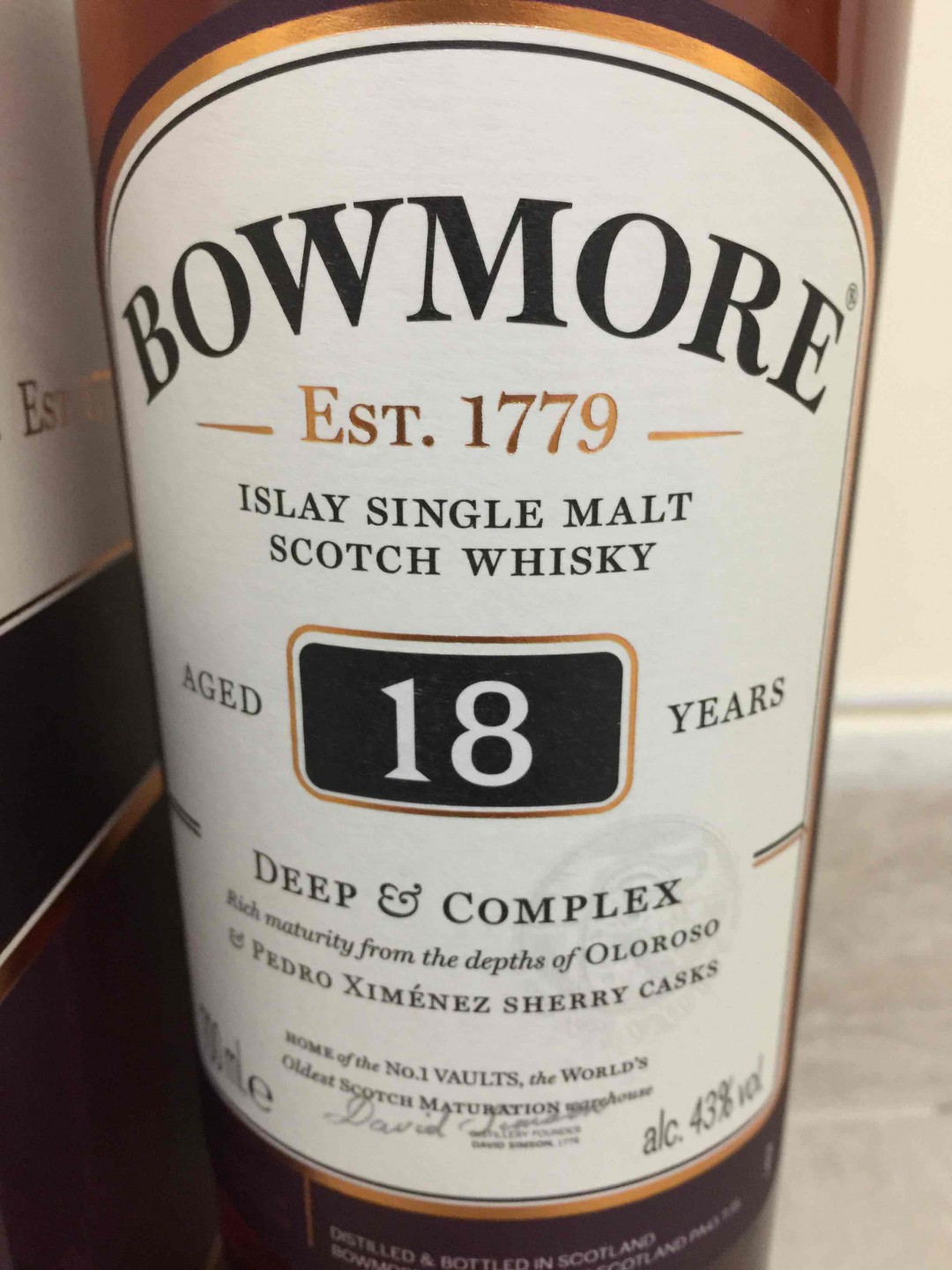 NEW bowmore 18