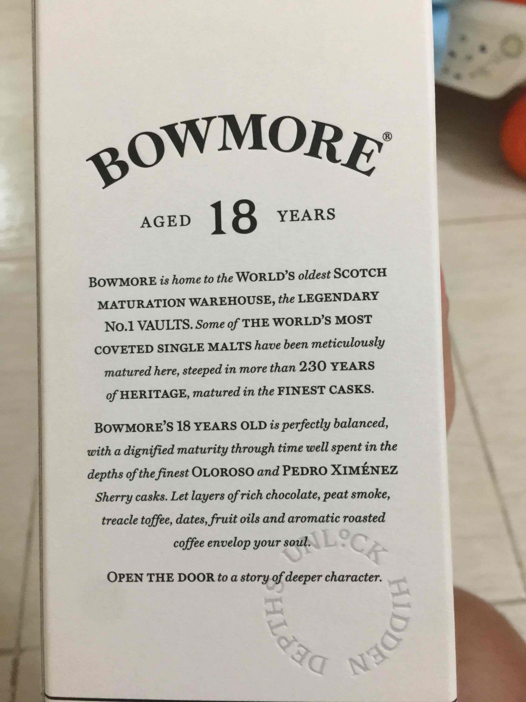 NEW bowmore 18