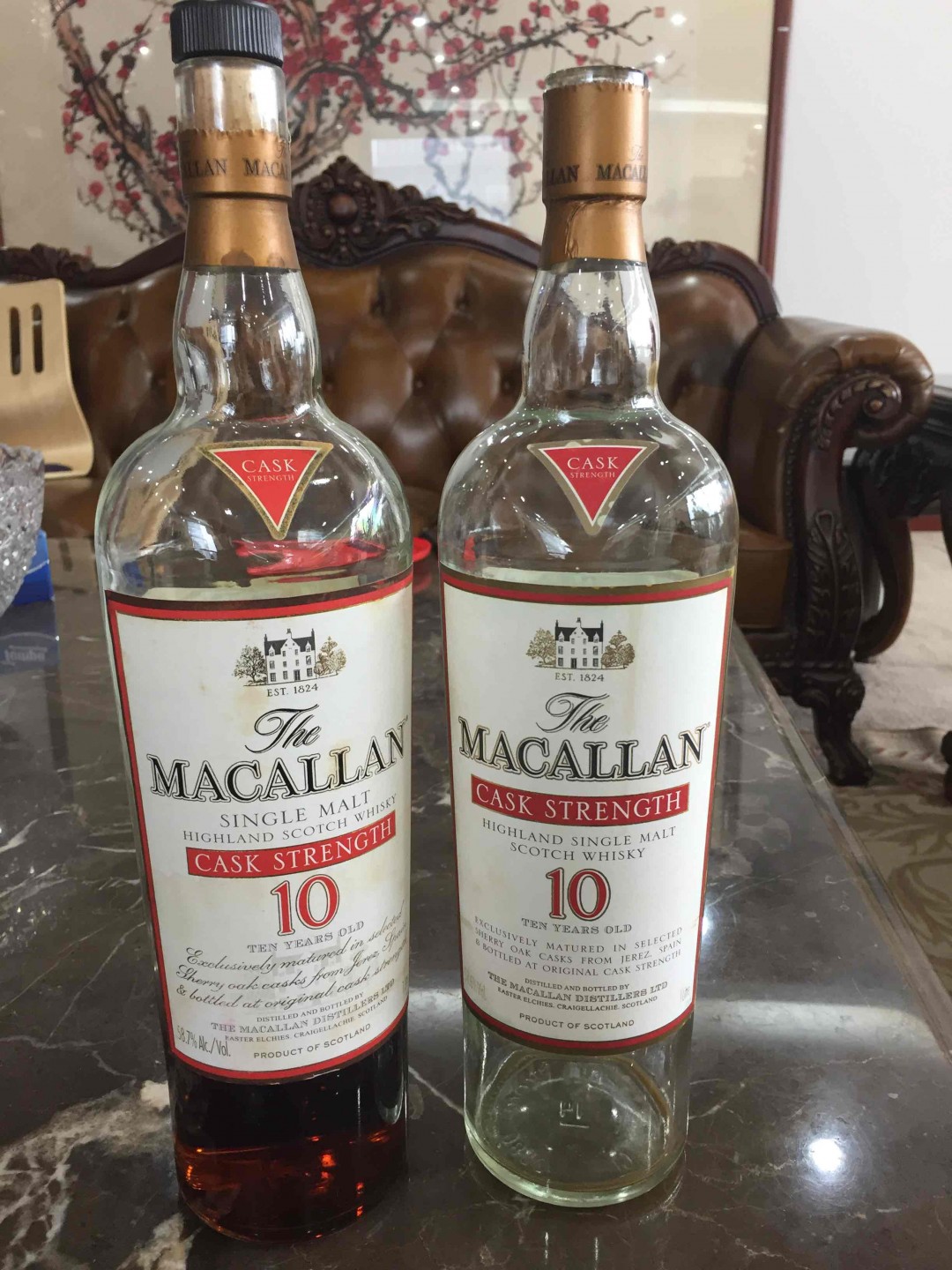 这两瓶麦卡伦10年有什么分别？