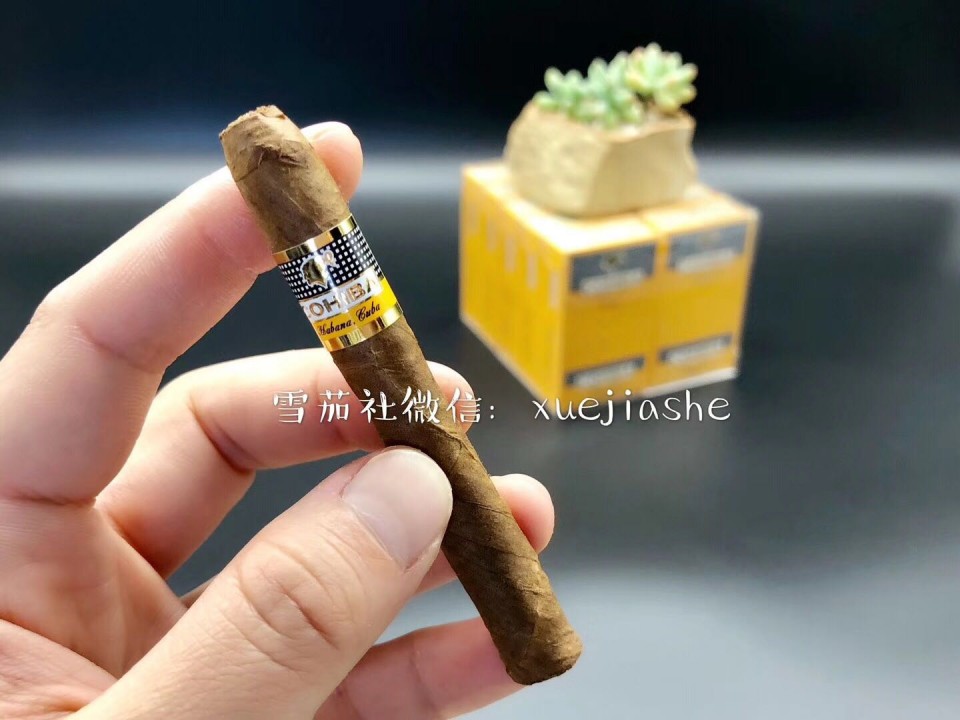 也不能以偏概全 高希霸这款短号是完整的一根雪茄，虽然短小但是每一根依然套着标准的高希霸烟标，一点都不偷工减料。