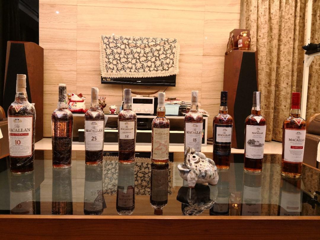 无焦糖色纯雪梨桶的麦卡伦威士忌颜色深浅之PK