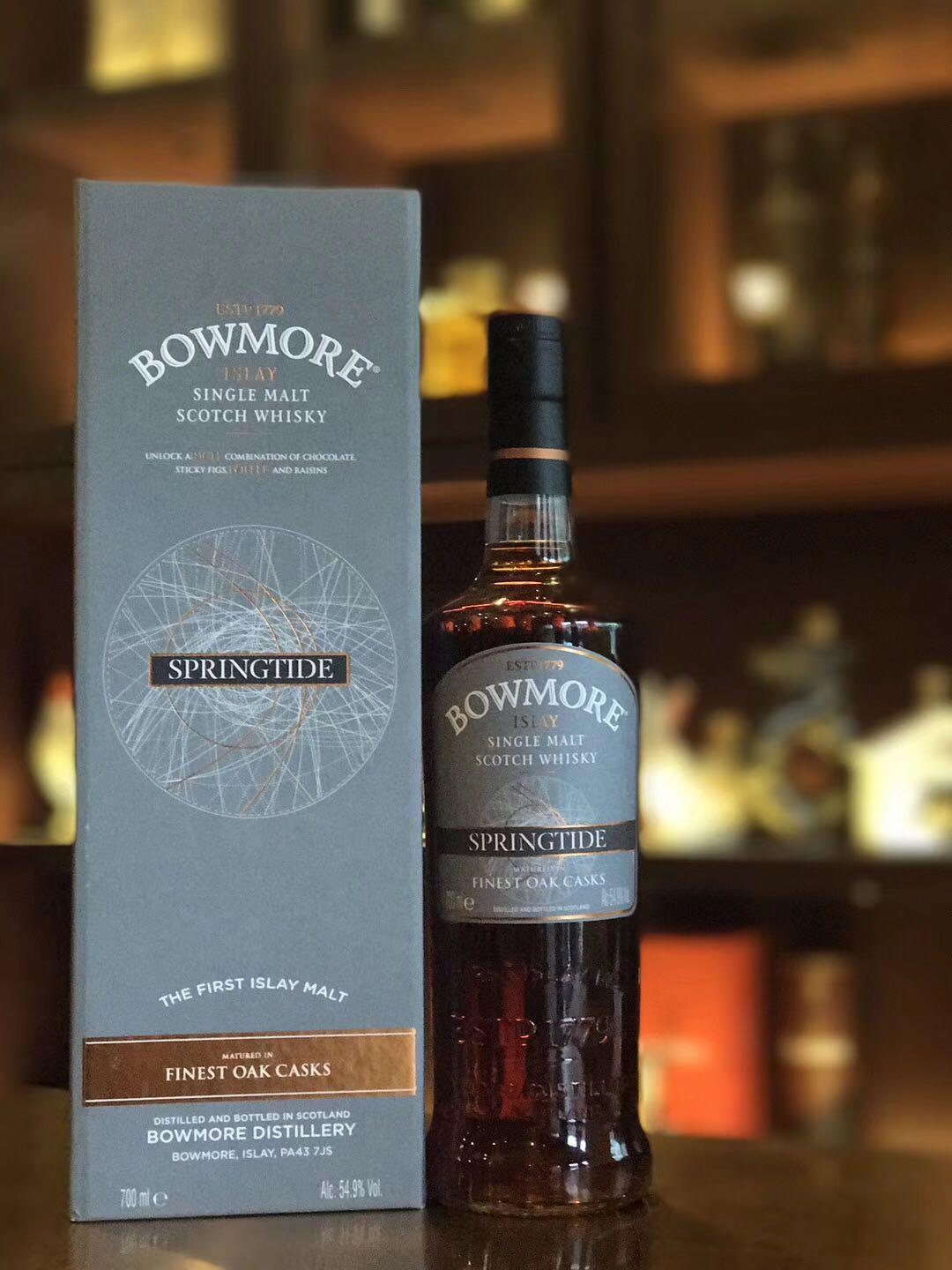 请教各位大神，Bowmore Springtide 波摩春潮雪莉桶原酒 ，54.9%， 目前已經絕版，都是廠商剩餘的庫存，很稀少，波摩春潮都是挑最好的艾雷島雪莉桶原酒製成的