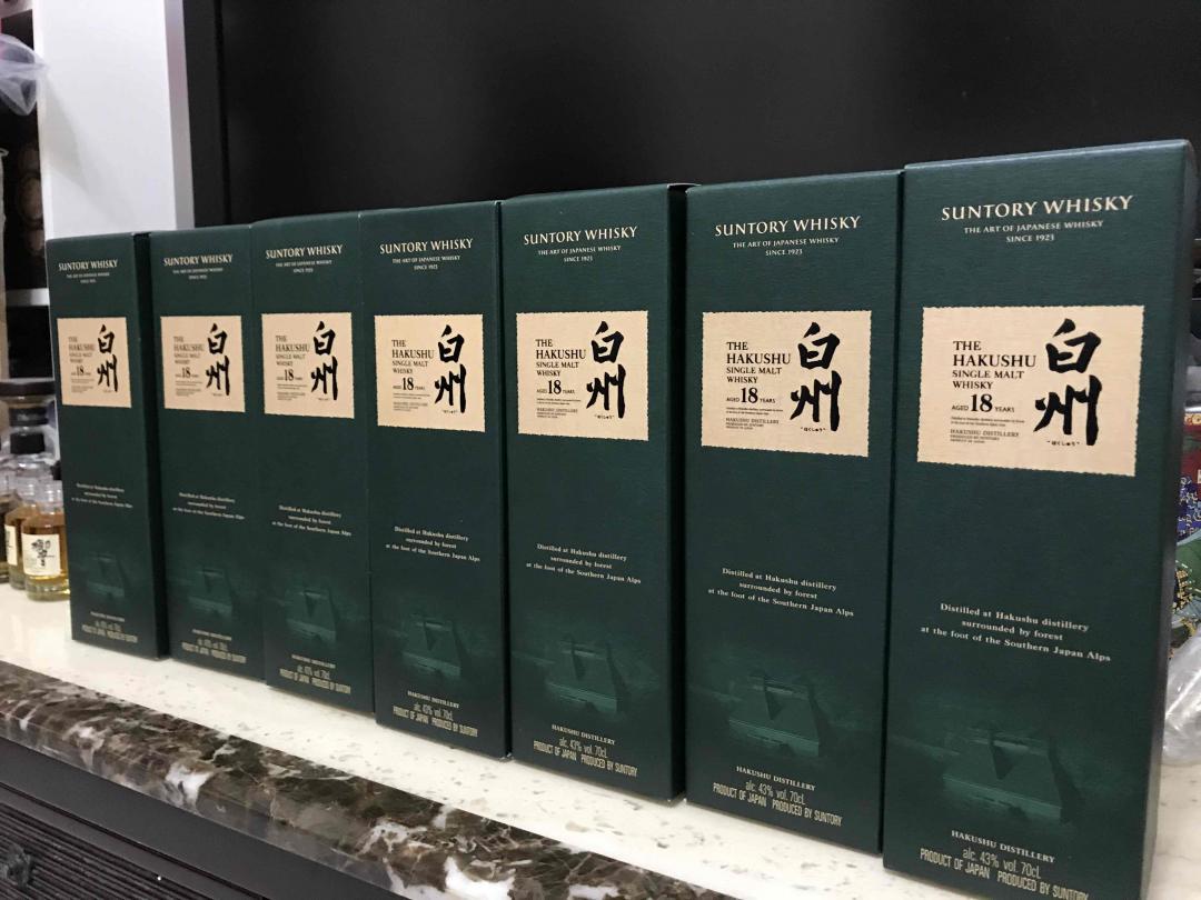 听说最近白州18还没很夯。无意间看到，马上买了7瓶。