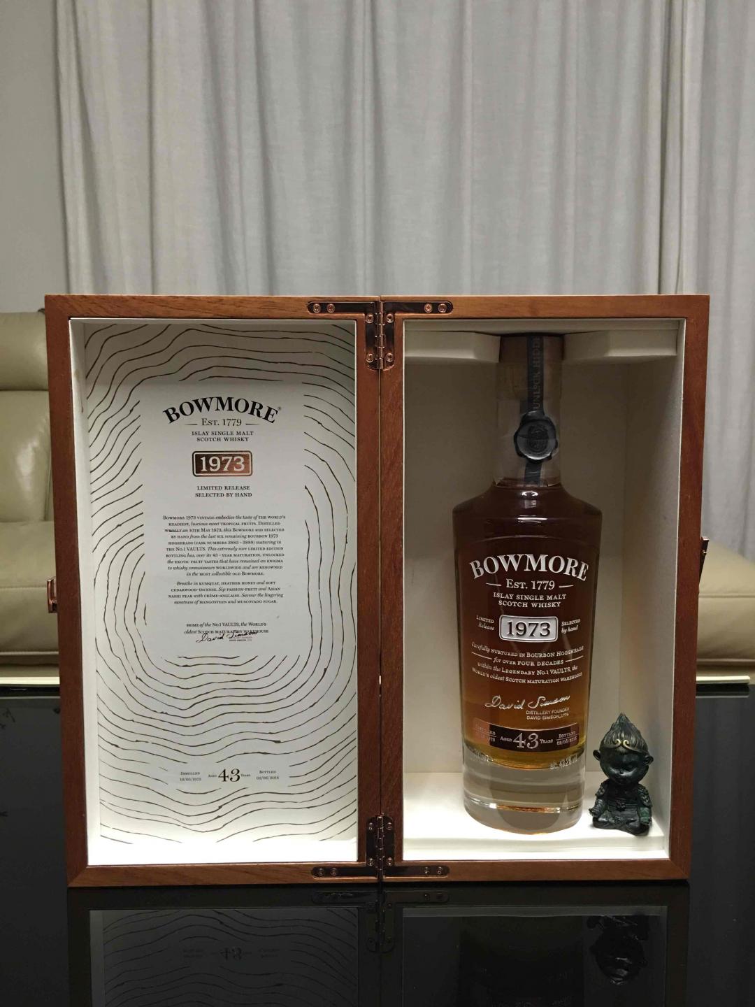 Bowmore 波摩1973 43年限量珍藏 700ml 43.2%