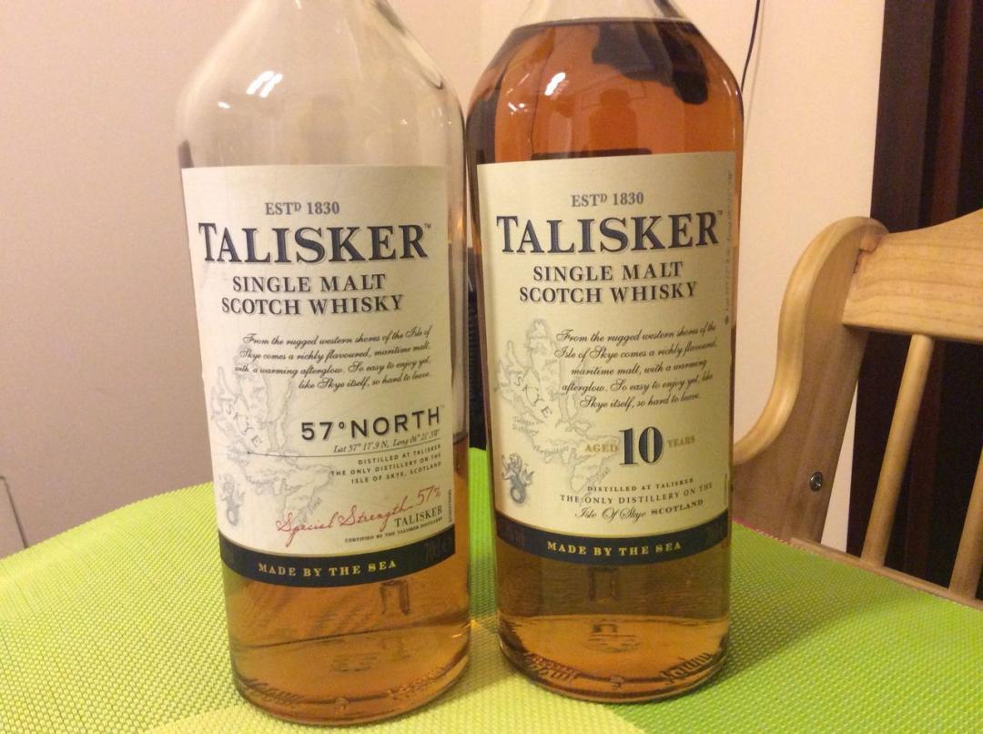 Talisker 北纬57度喝完之前，再开一瓶Talisker 10来比较…