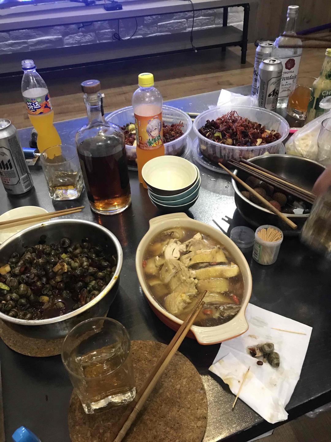 兄弟做的上海醉鸡，专业水平，法国🇫🇷