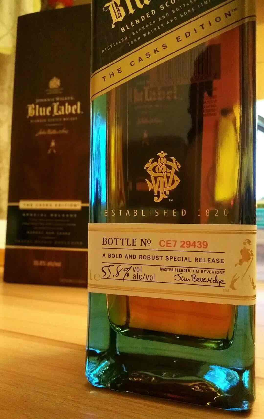 请问，尊尼获加 blue label casks edition这支口感怎么样