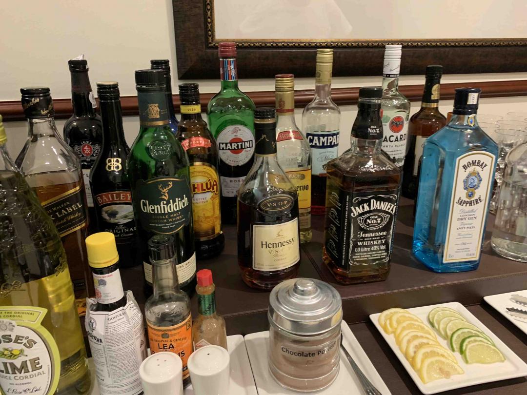 欧洲日本寿司店的酒