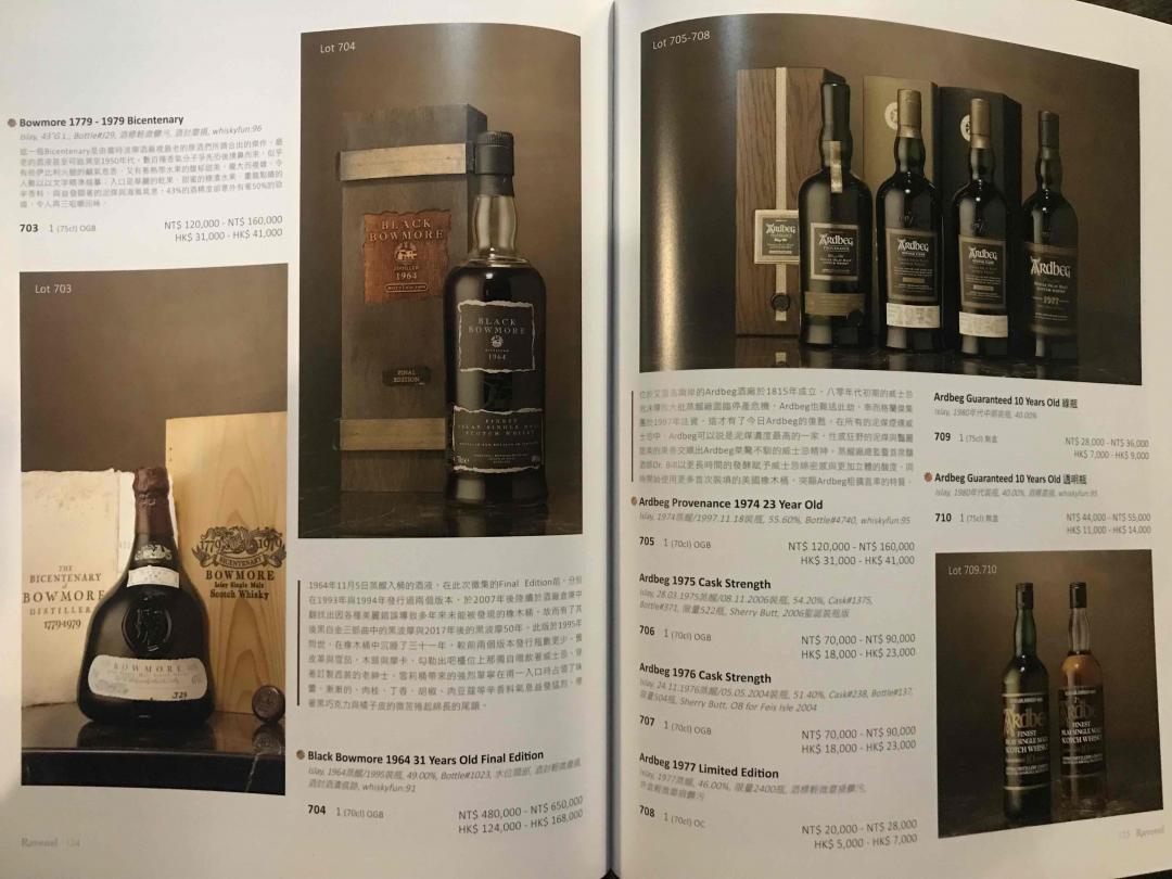 羅芙奧台北2018秋季藏酒拍賣會