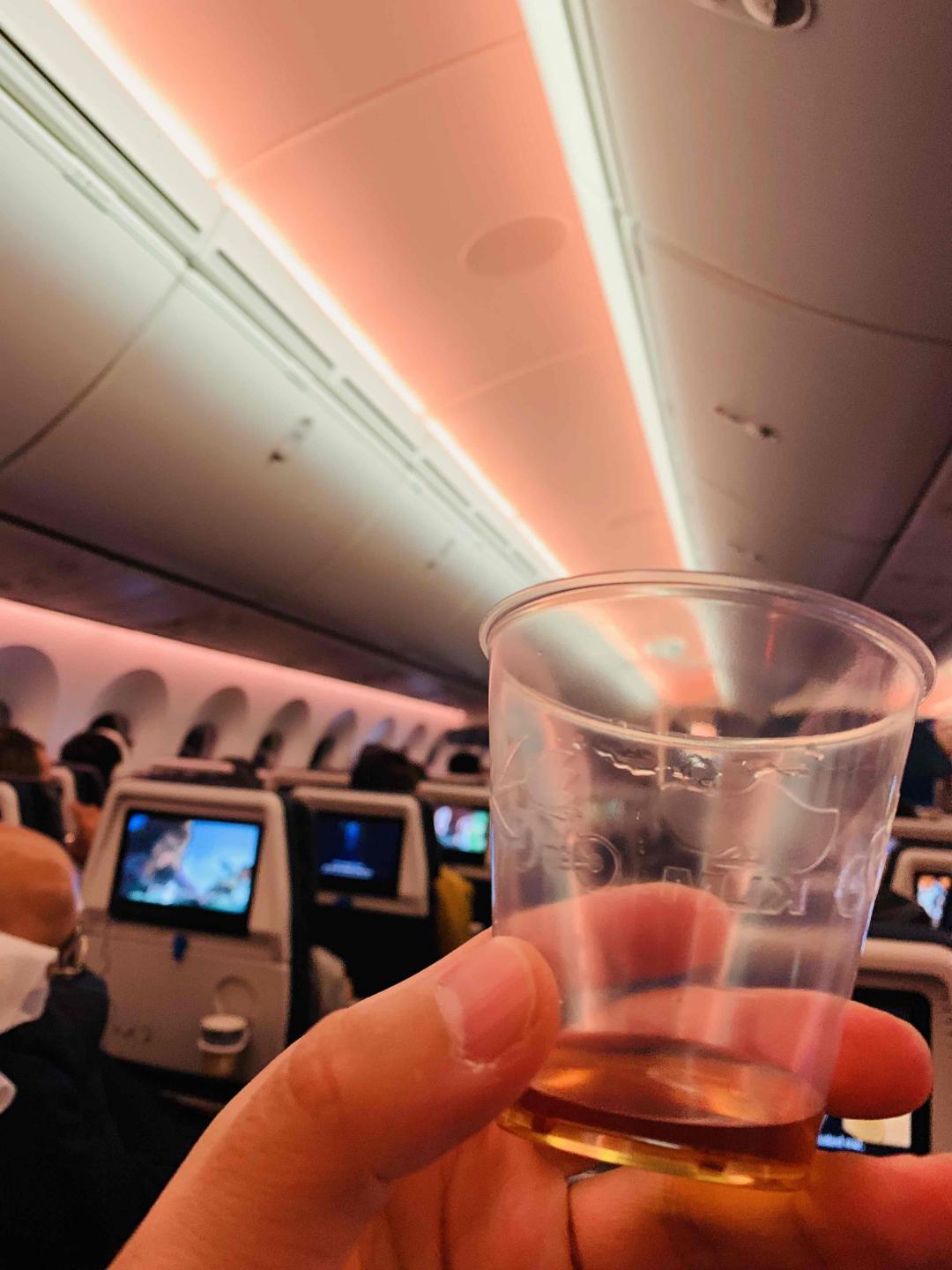 荷兰皇家航空提供的威士忌挺好喝