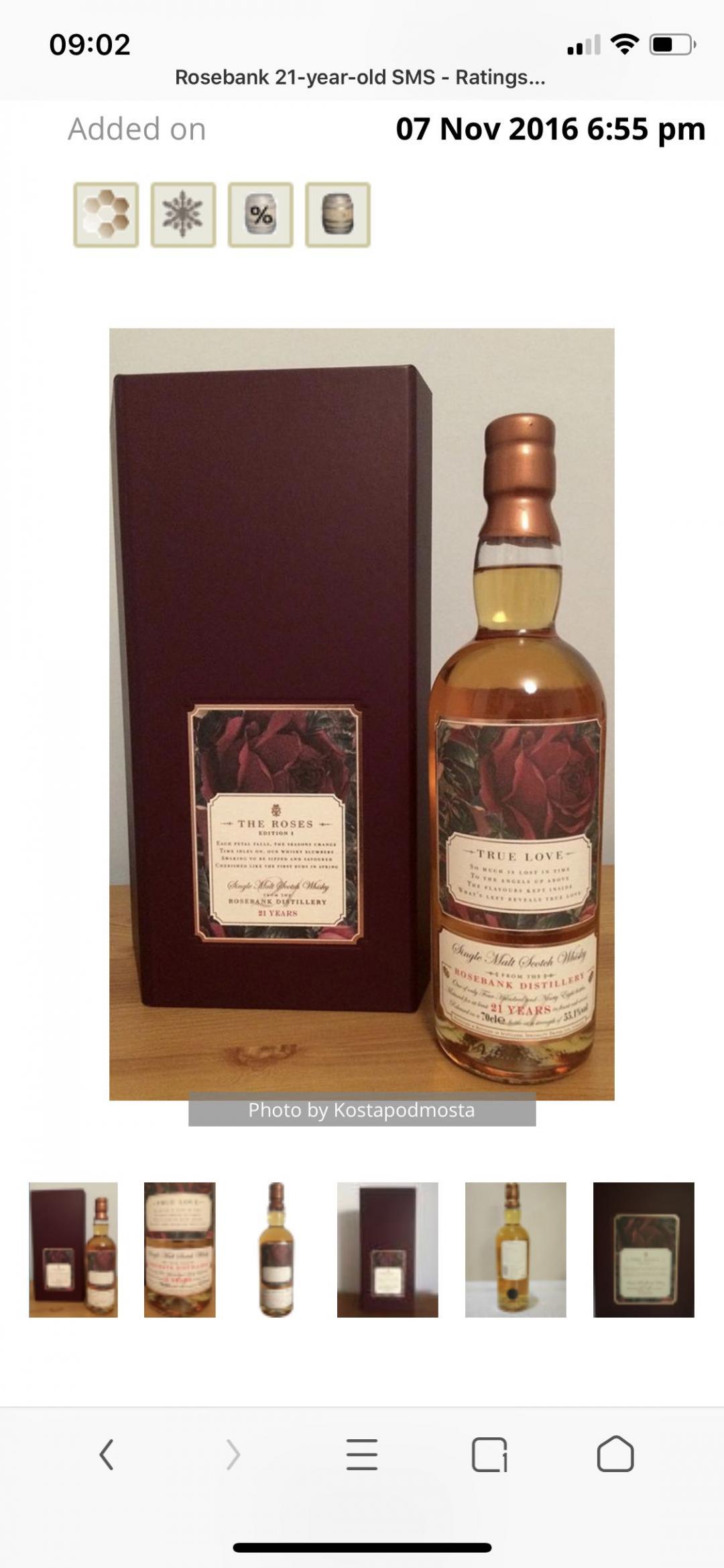 红玫瑰白玫瑰的蒸馏年份？