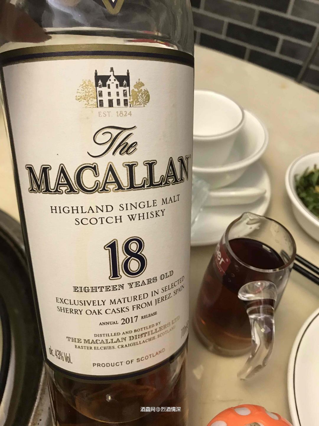 麦卡伧18年单一麦芽、肖夜