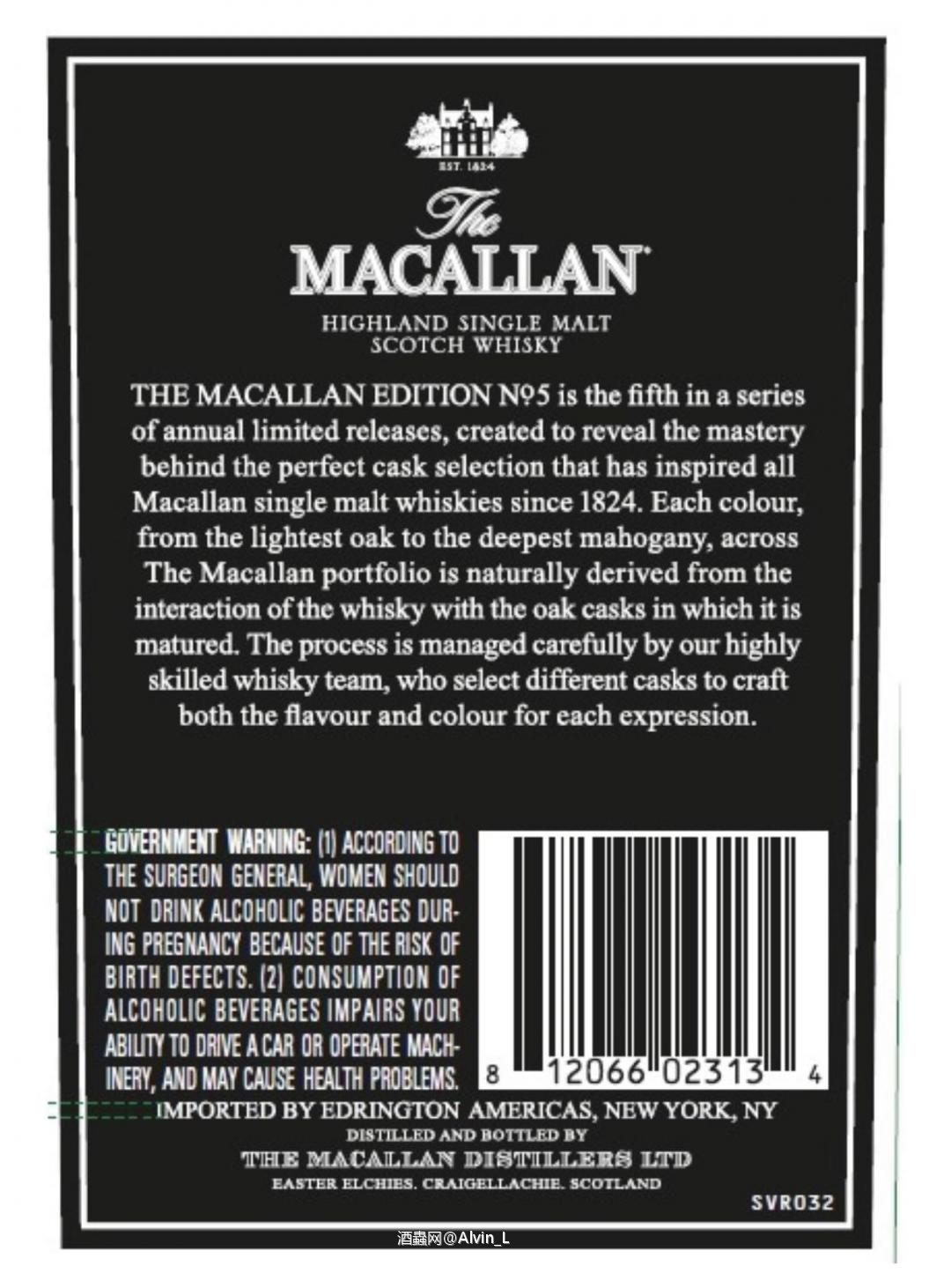 你的最爱.....麦卡伦.....Macallan Edition No.5
