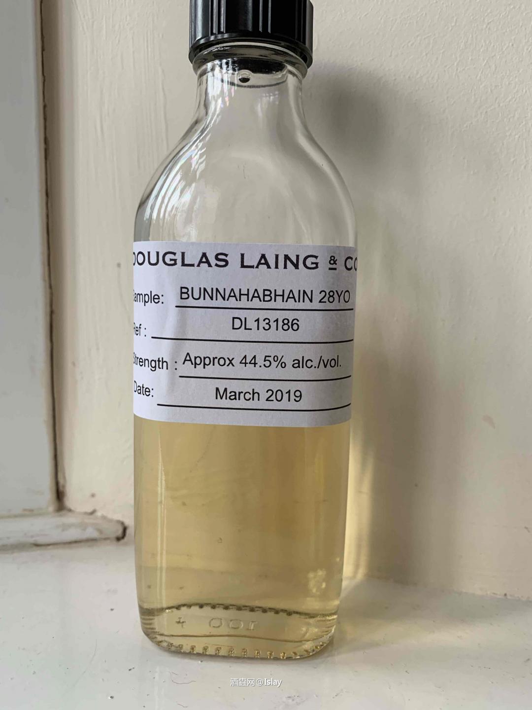 Bunnahabhain 28年，44.5%，波本豬頭桶，#DL13186