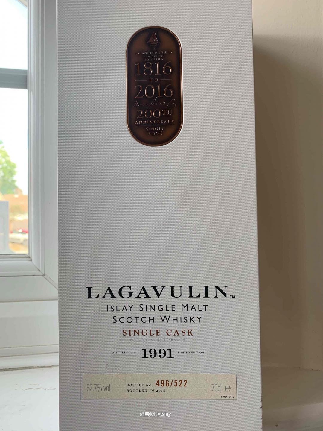 Lagavulin 25年雪利單桶52.7%，200周年纪念版