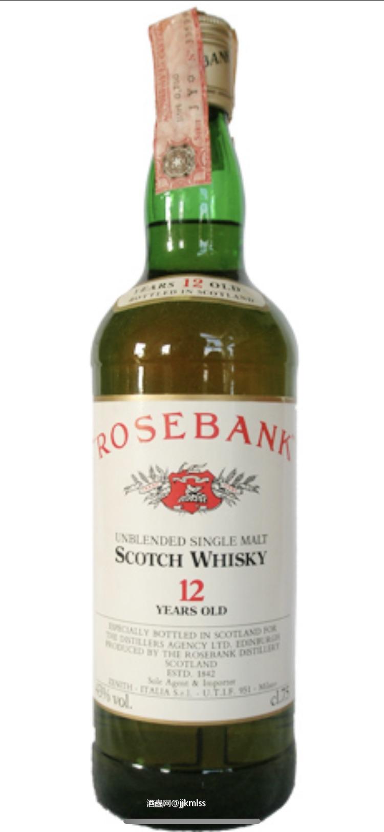 Rosebank 12 Zenith Import Bottled 1982