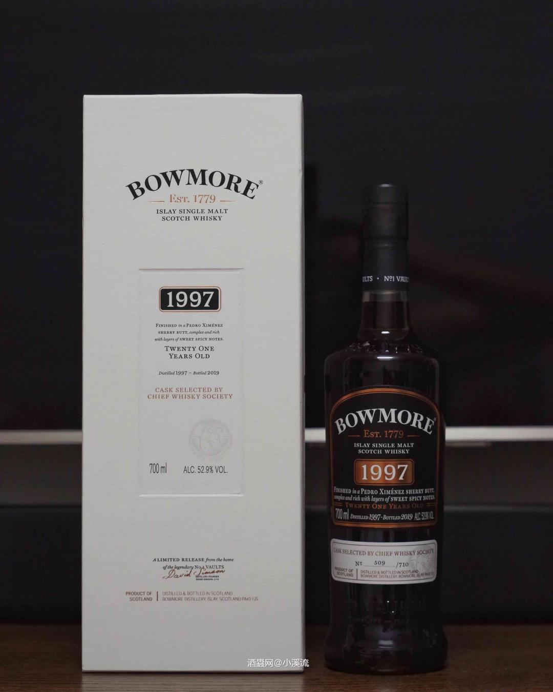 Bowmore 1997 PX，酒评