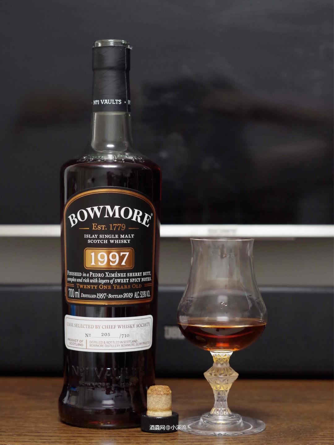 Bowmore 1997 PX，酒评