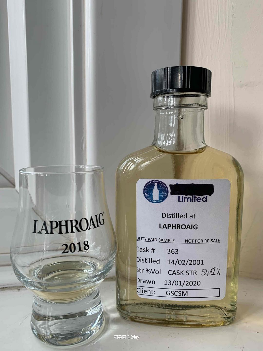 消毒水—Laphroaig 2001/19年54.1%, Hhd#363