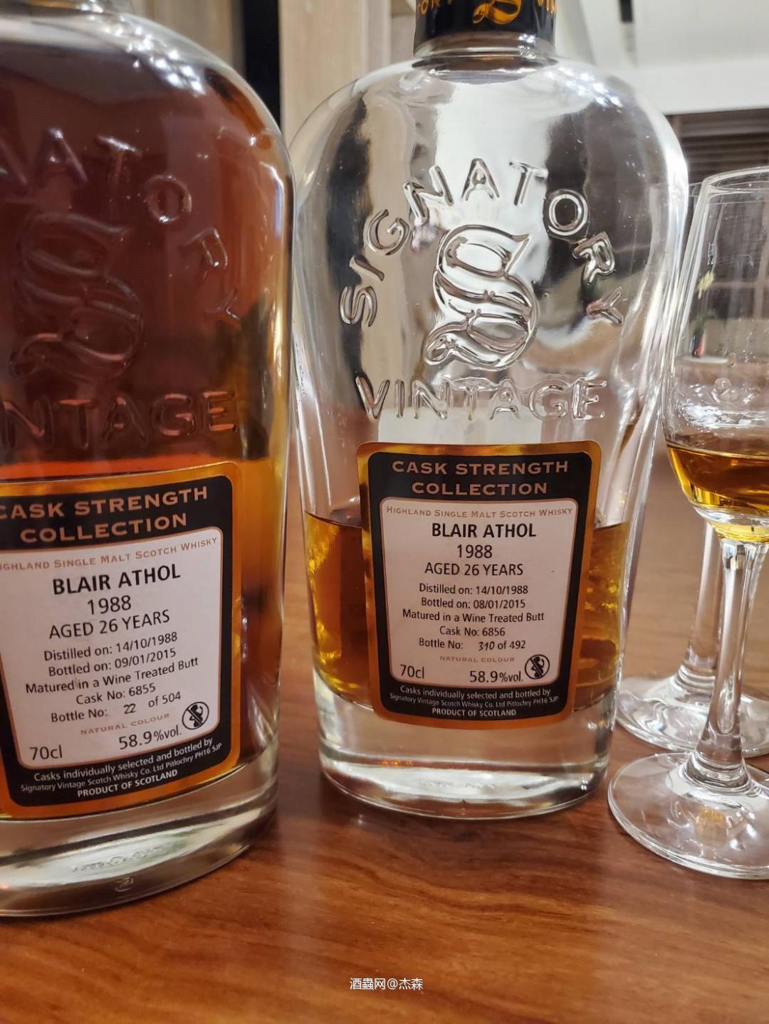 Blair Athol 26年. 58.9% 桶号#6856. VS 桶号#6855.