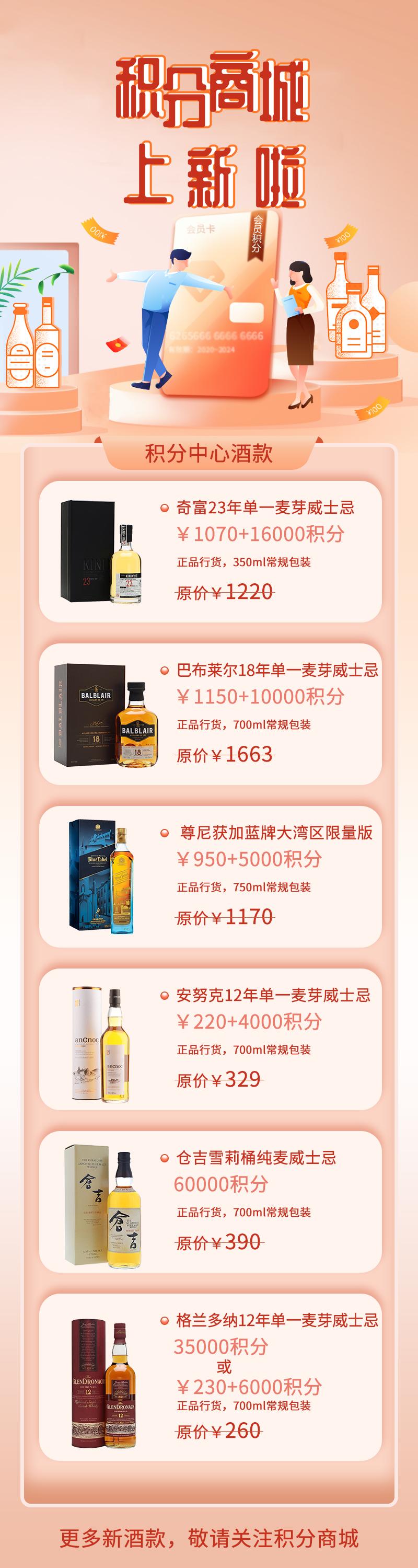 积分商城上新啦,这波好酒不要错过