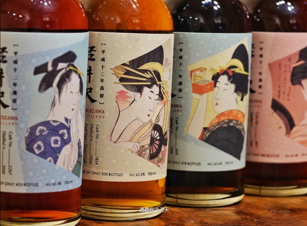 〓艺伎系列〓1999/2000年 轻井沢「繁花之都」桶强威士忌一组4瓶
