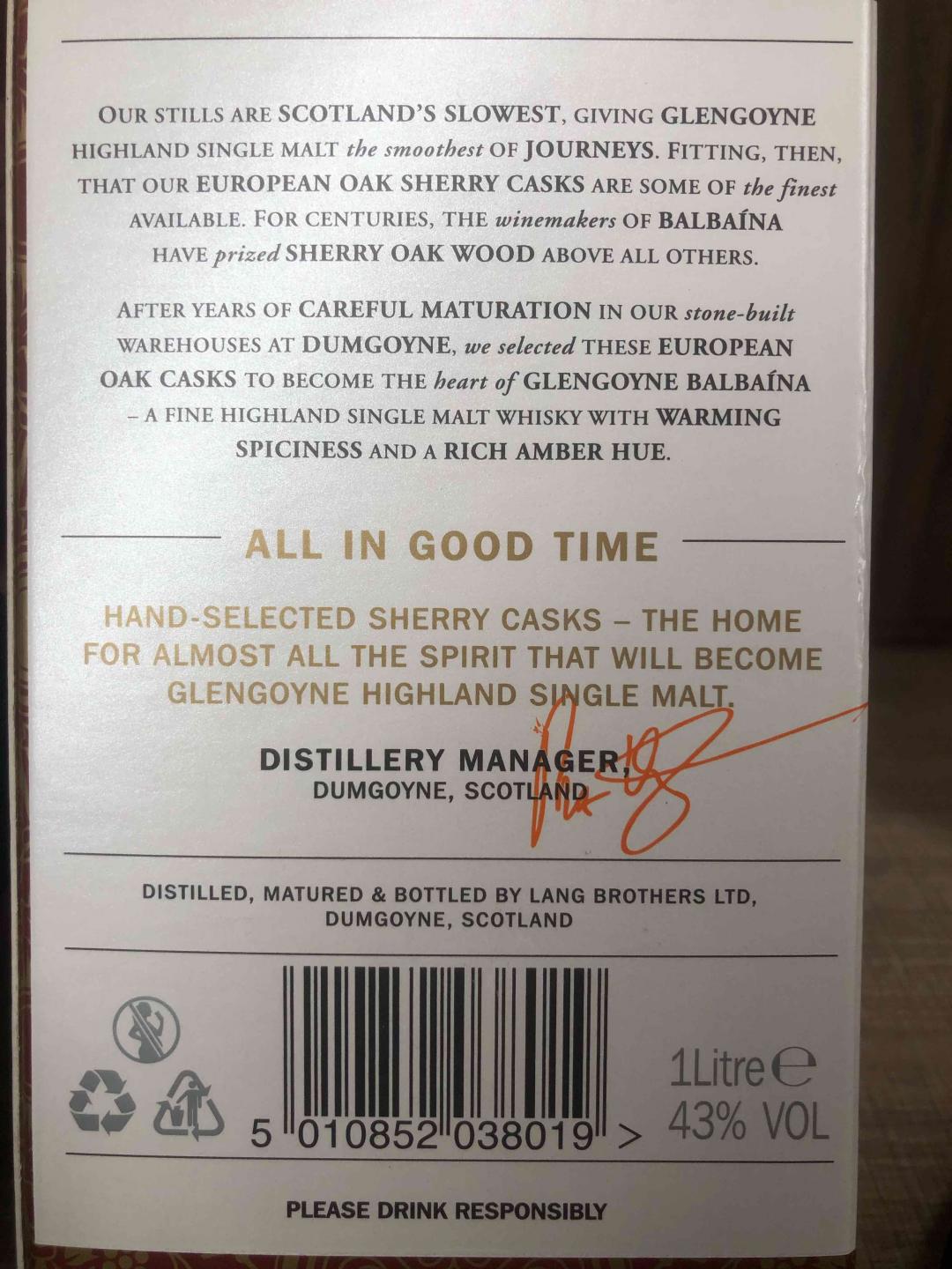 格兰哥尼 Balbaina 一升装