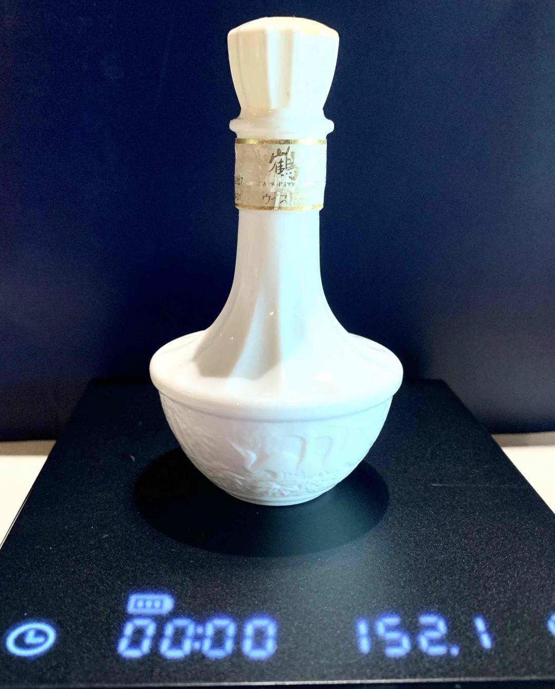 非常稀有珍贵的90年代老竹鹤限量白陶瓷酒版