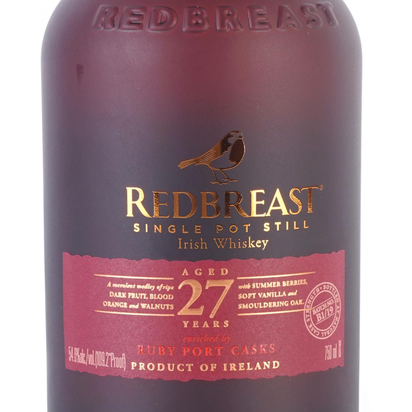 Redbreast 知更鸟 27年 单式壶
