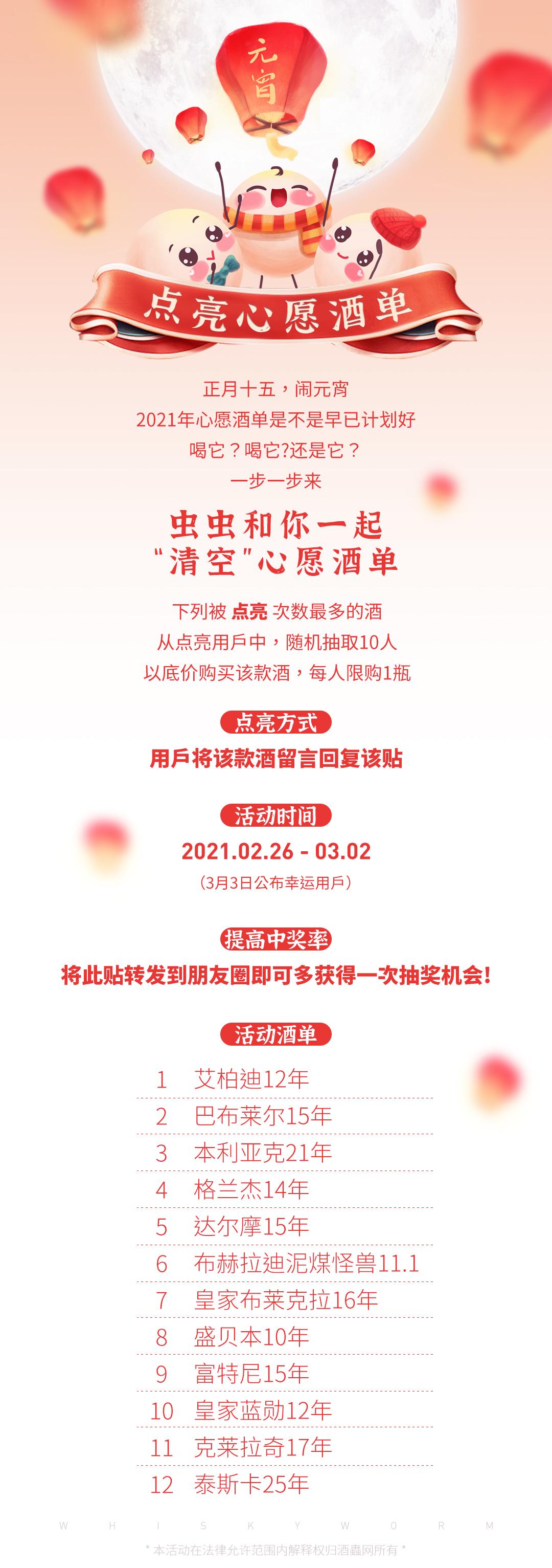 元宵节齐燃灯，点亮心愿酒单