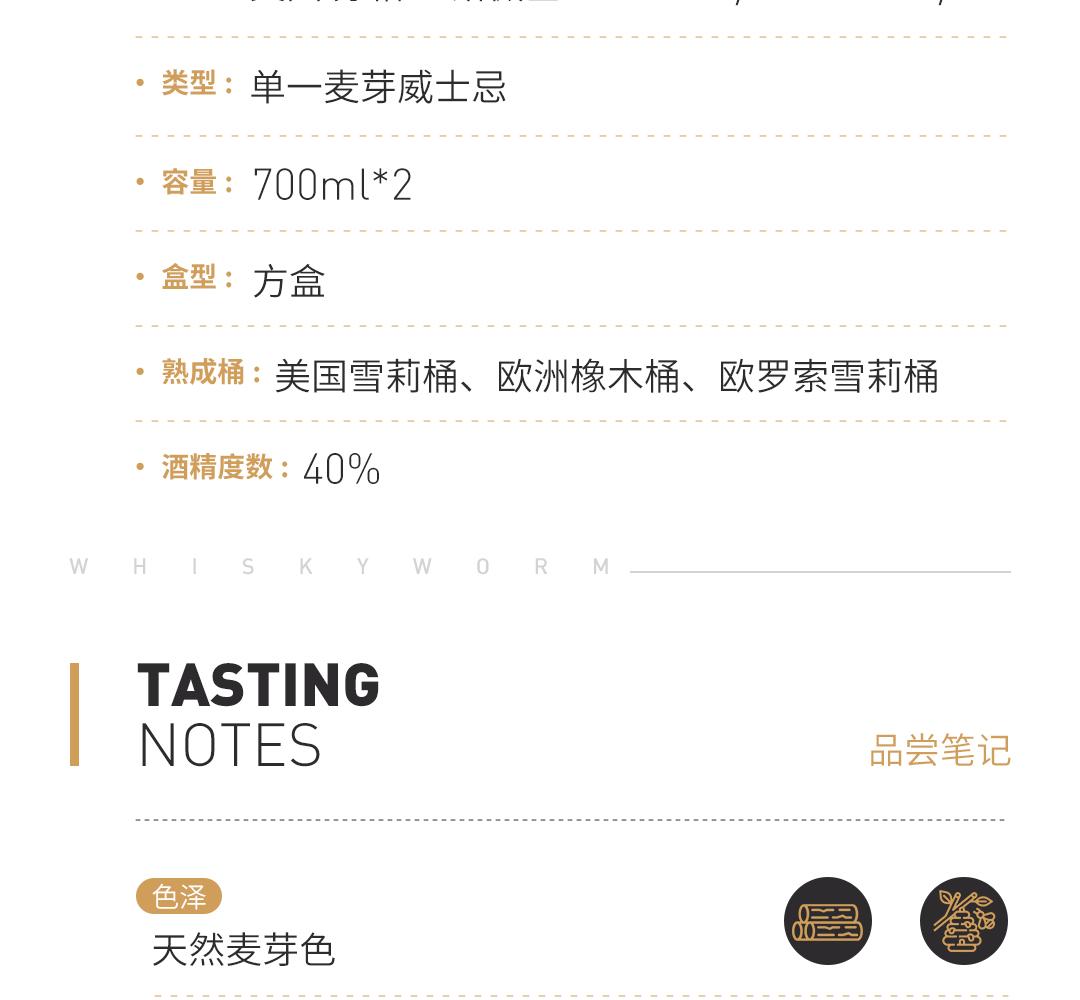 【牛年限定700ml*2】 Macallan 麦卡伦双雪莉桶12年牛年限量礼盒套装单一麦芽威士忌