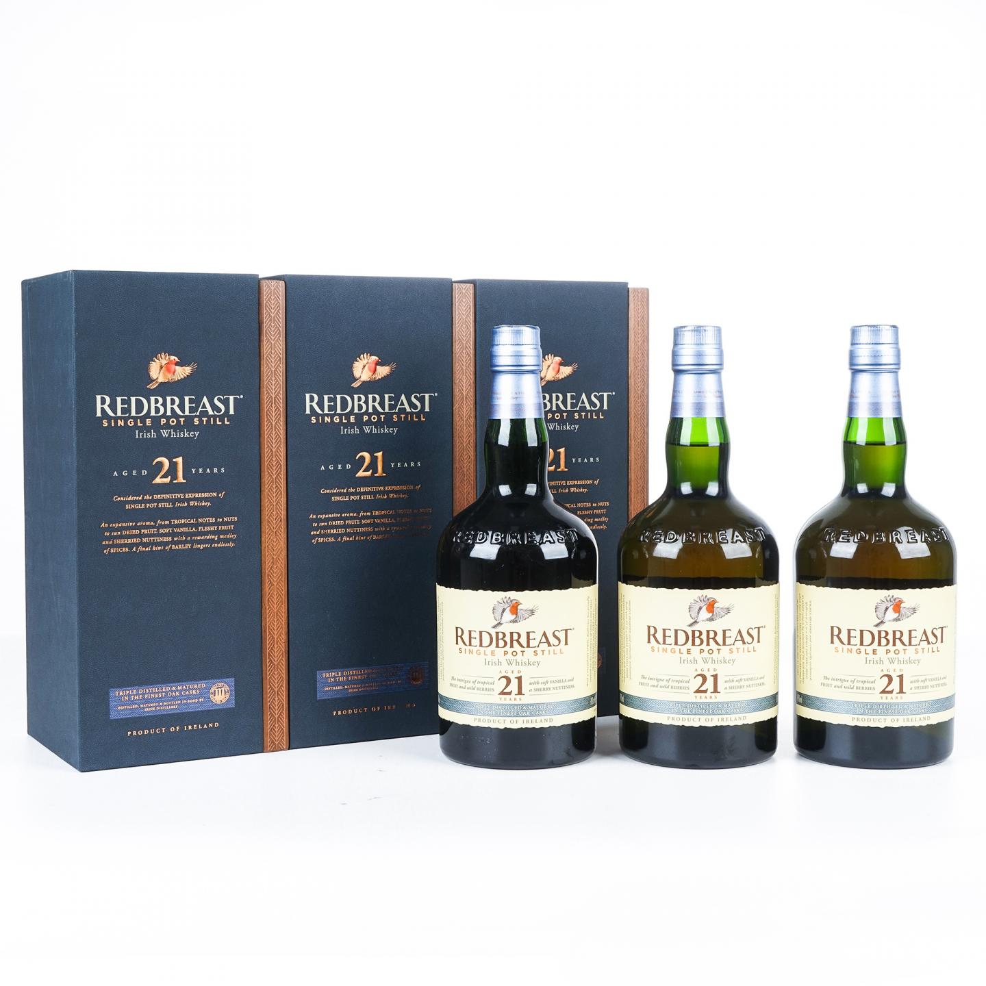 Redbreast 知更鸟 21年 原箱3支