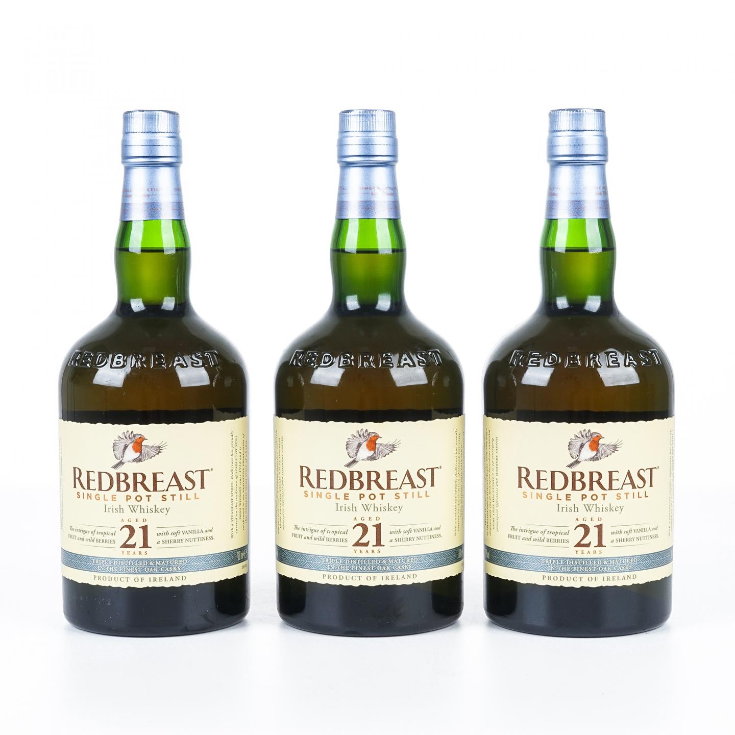 Redbreast 知更鸟 21年 原箱3支
