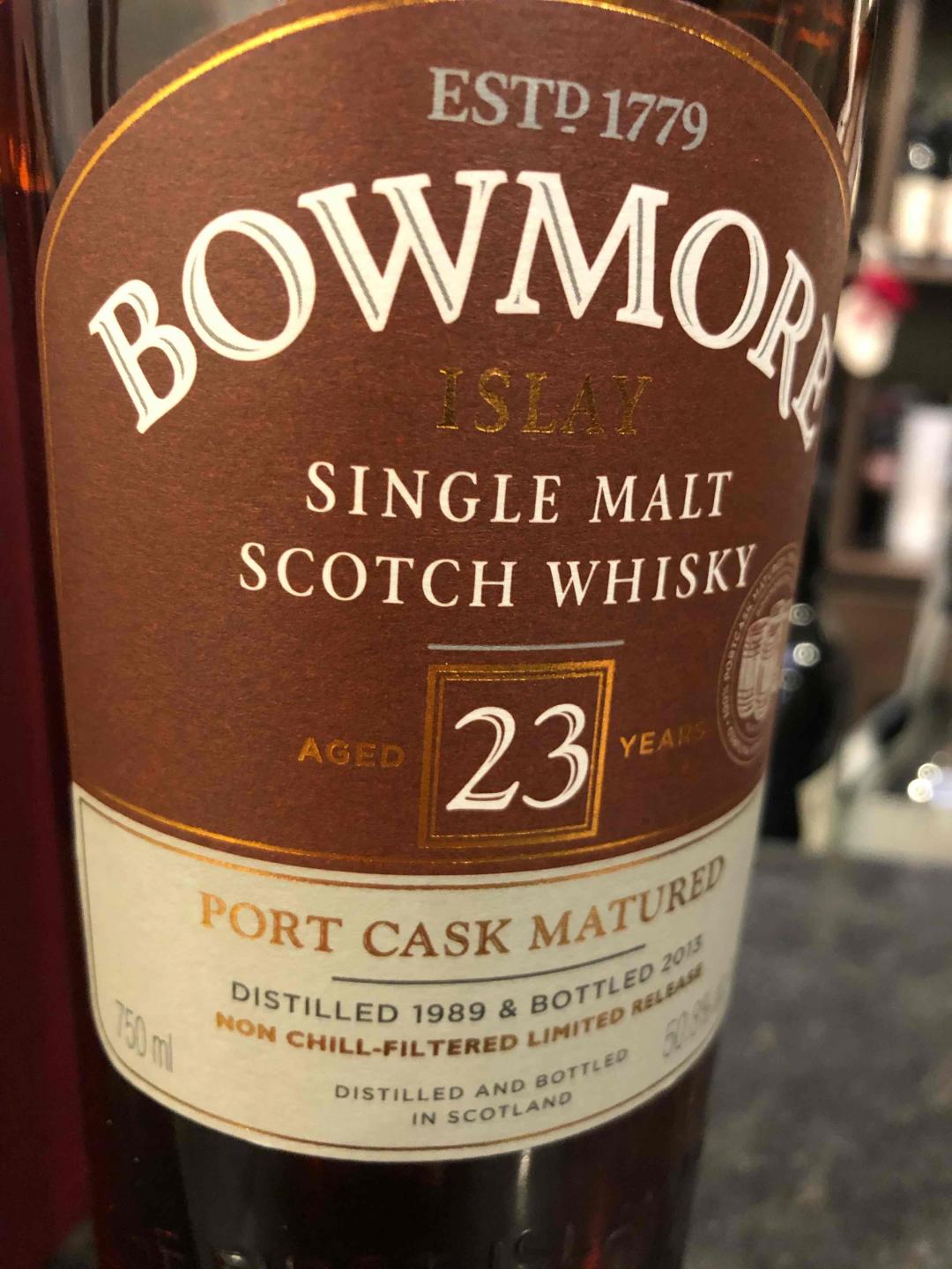 波摩Bowmore 1989-2013全程波特桶强