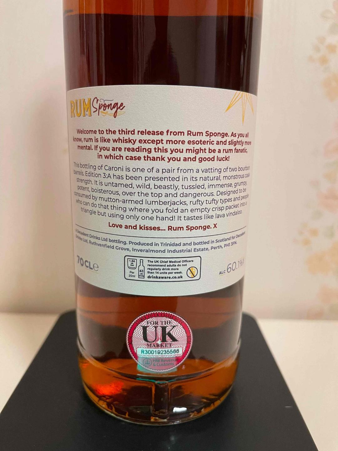 海绵威士忌系列 Rum no.3 A款 Caroni 23年