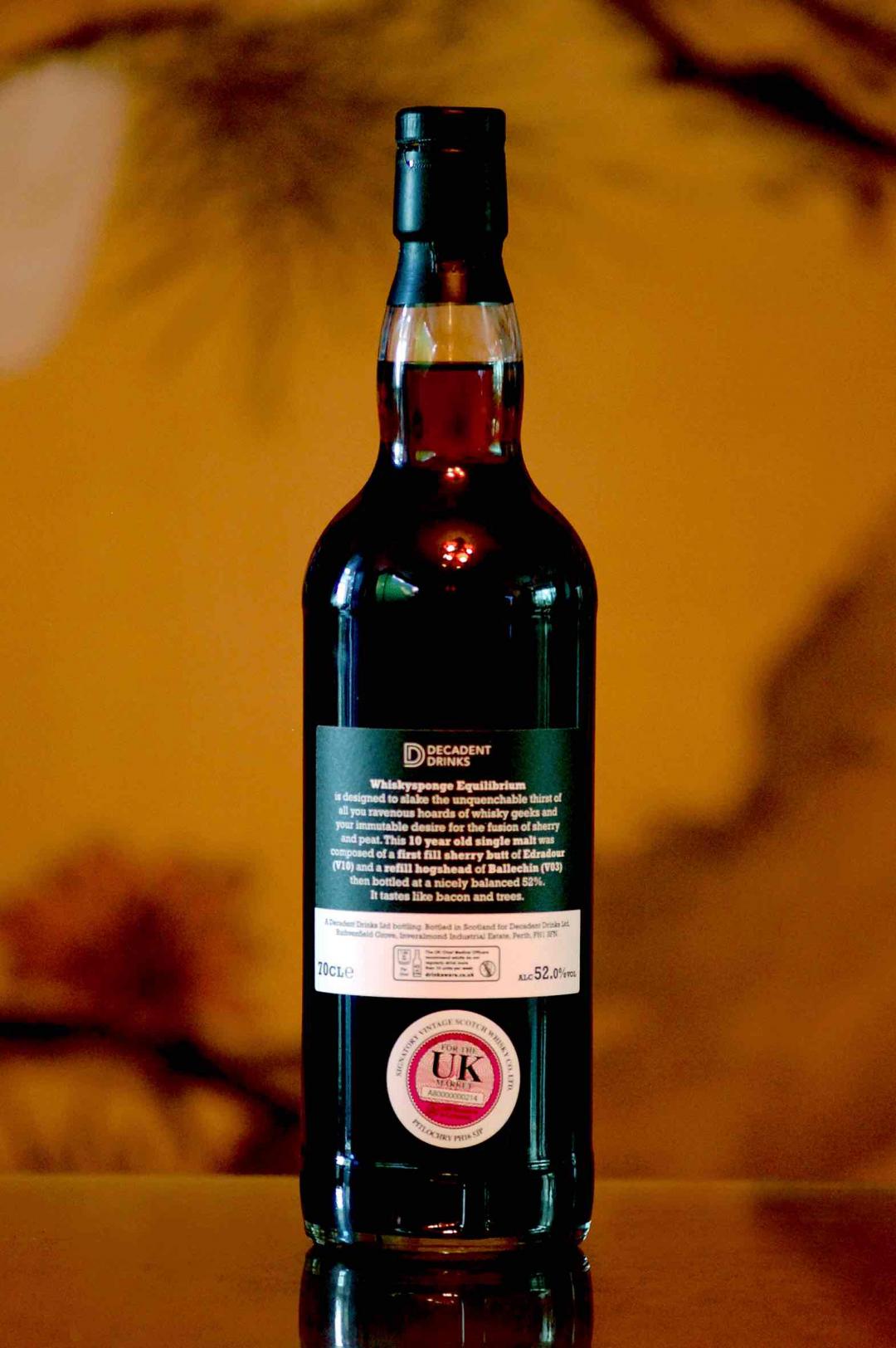 【🧽🧪🔥骨灰级玩家系列】Whisky Sponge 威士忌海绵 Equilibrium I Edradour 2003(平衡系列,首版作品,潜力大)